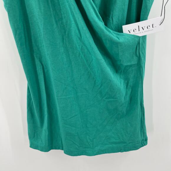 VELVET by GRAHAM & SPENCER Tank Top Size Small Adelise Faux Wrap Tile Collar NWT - Picture 11 of 14